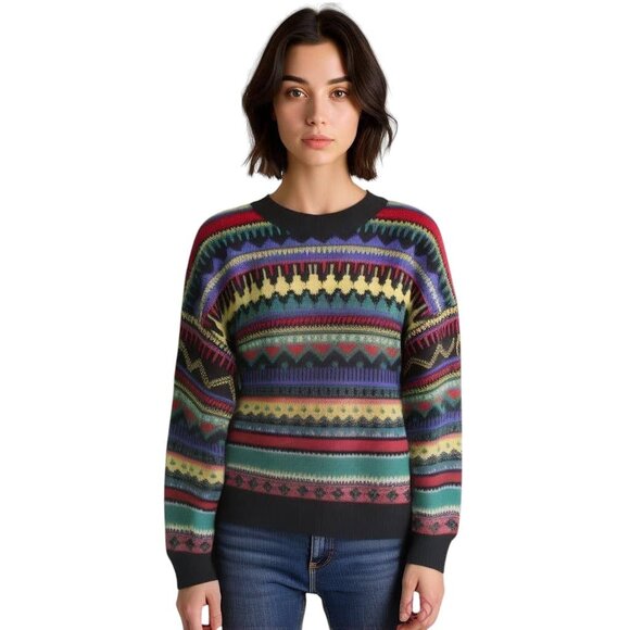 Polo Ralph Lauren Fair Isle Wool Cashmere Blend Sweater Women’s XL Multicolor - Picture 1 of 11